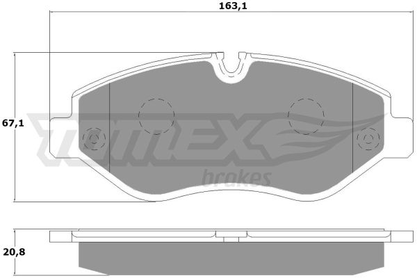 TOMEX BRAKES stabdžių trinkelių rinkinys, diskinis stabdys TX 14-25